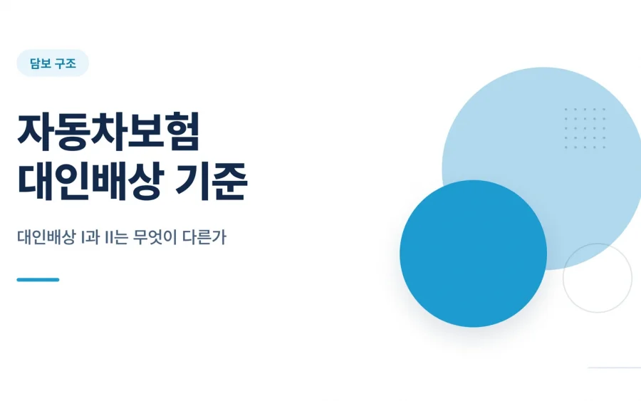 자동차보험 대인배상 기준 대표 이미지